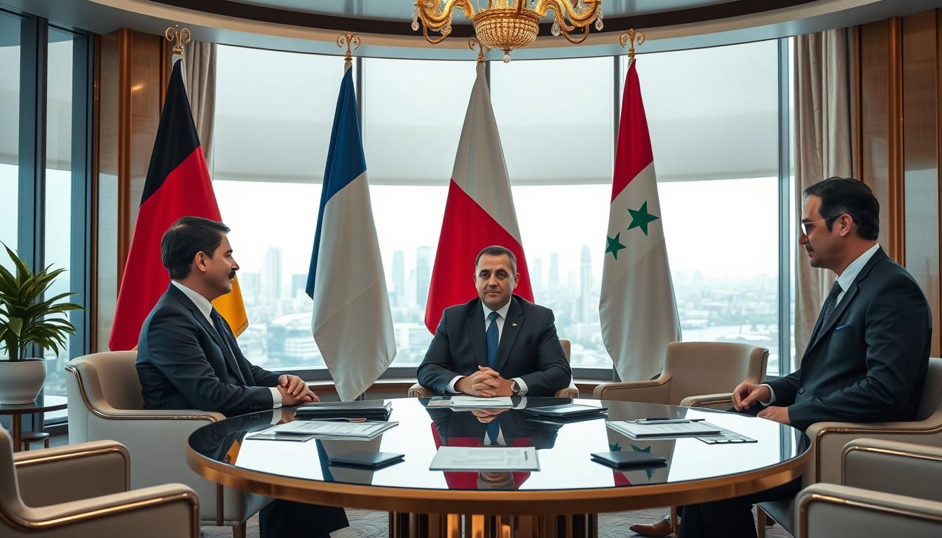 German, French foreign ministers meet Syria's new leaders